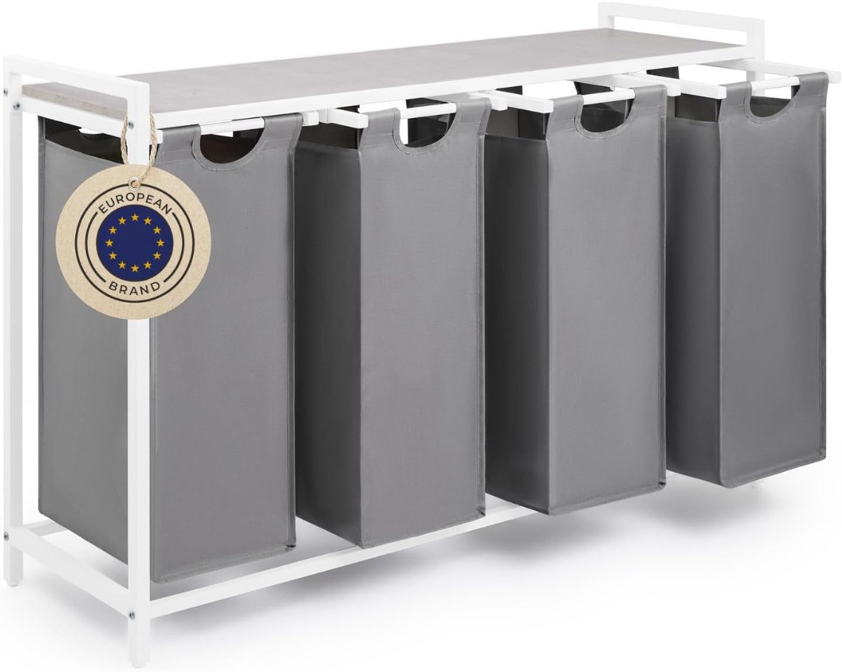 Core® Wasmand 4 Vakken - Wasmand - Wassorteerder - Crème- 8cm x 12cm x 4cm