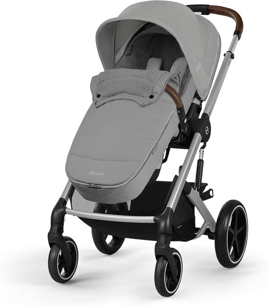 Kinderwagen Voetenzak - Baby Winterzak - Warm Blijven - Waterafstotend Materiaal - 93 x 38 cm - Grijs — afbeelding 2