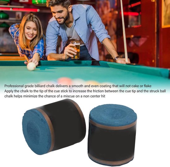 2 pcs Home Billiard Chalk Cylinder met Sterke Hechting - Cue Chalk van Merkloos — afbeelding 3