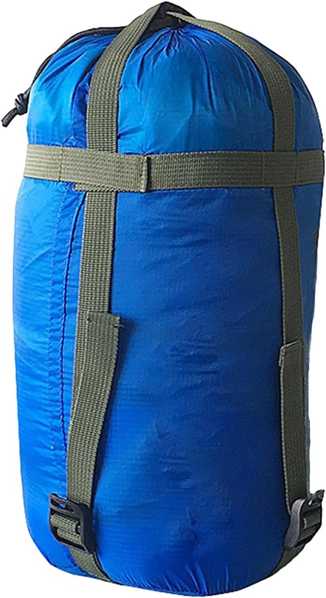 Slaapzak Opbergzak - Compressie Zakken - Outdoor Reizen - Lichtgewicht & Waterdicht - 18x38cm - Blauw
