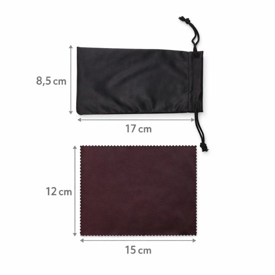Unisex ronde zonnebril met zachte etui en doekje / Zonnebril heren en dames UV400 / bril met bruine montuur / grijze lenzen cat 3 / lunettes de soleil / NDL 9686 Aland optiek van Unisex. — afbeelding 4