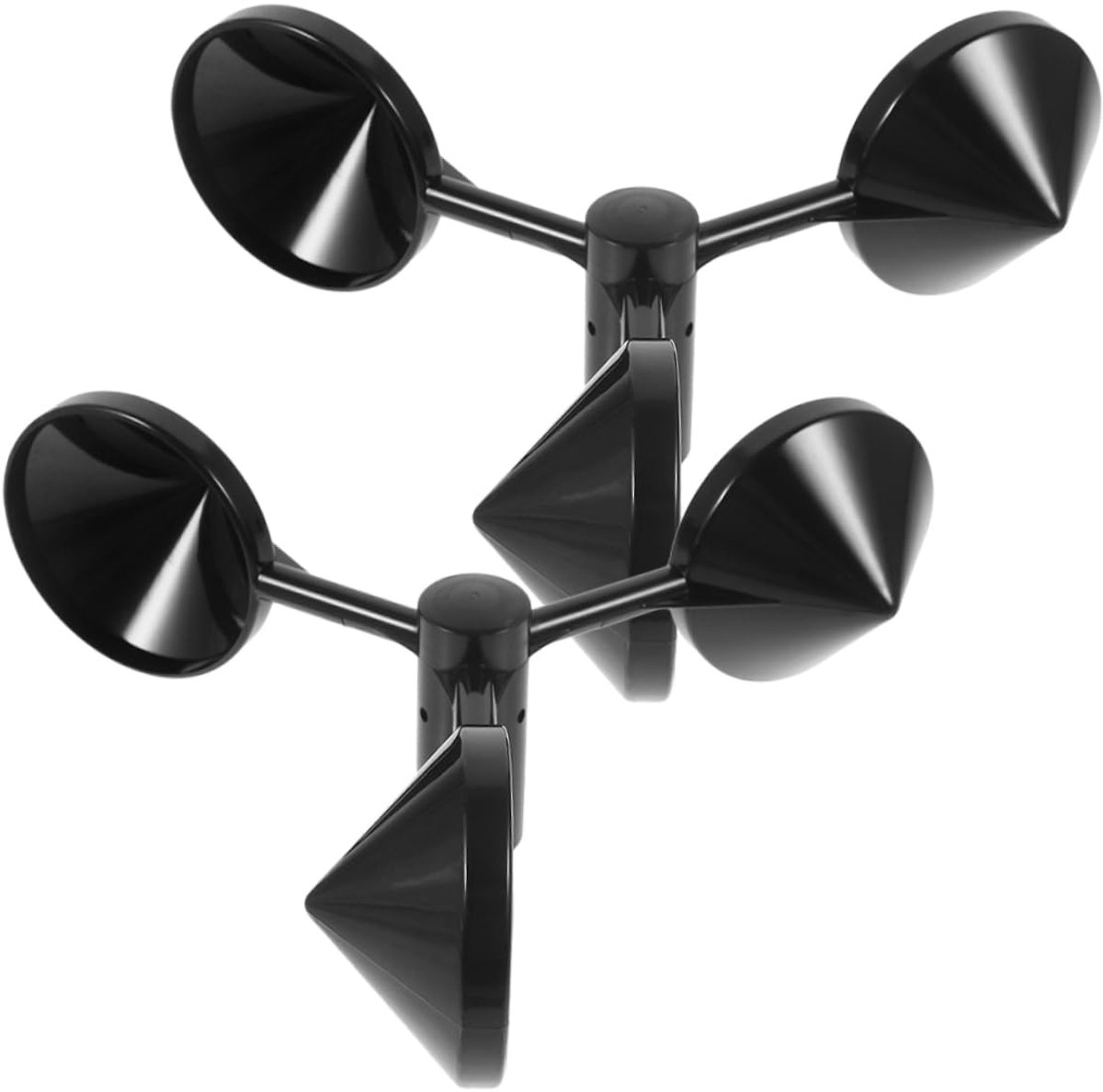 Windmeter Sensor - Windmeter Bekers - Weer Observatie - Traditionele 3-Cup Structuur - 15 x 15 x 6.2 cm - Zwart