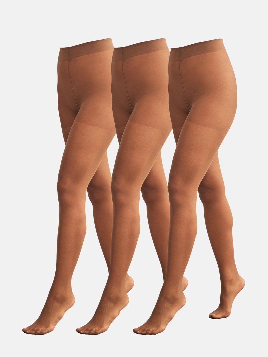 Next - Dames - Set van 3 matte panty's van 15 denier - Bruin