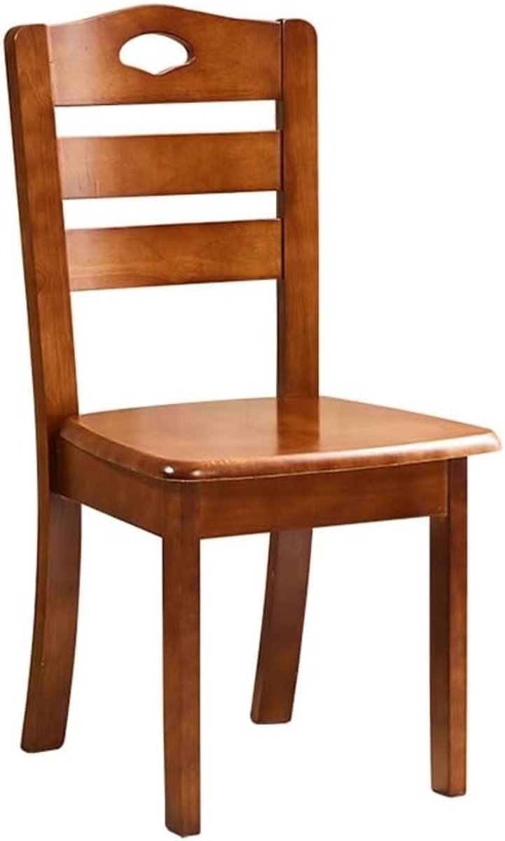 Eetkamerstoel - Houten stoel - Comfortabel zitten - Massief houten constructie - Niet gesp