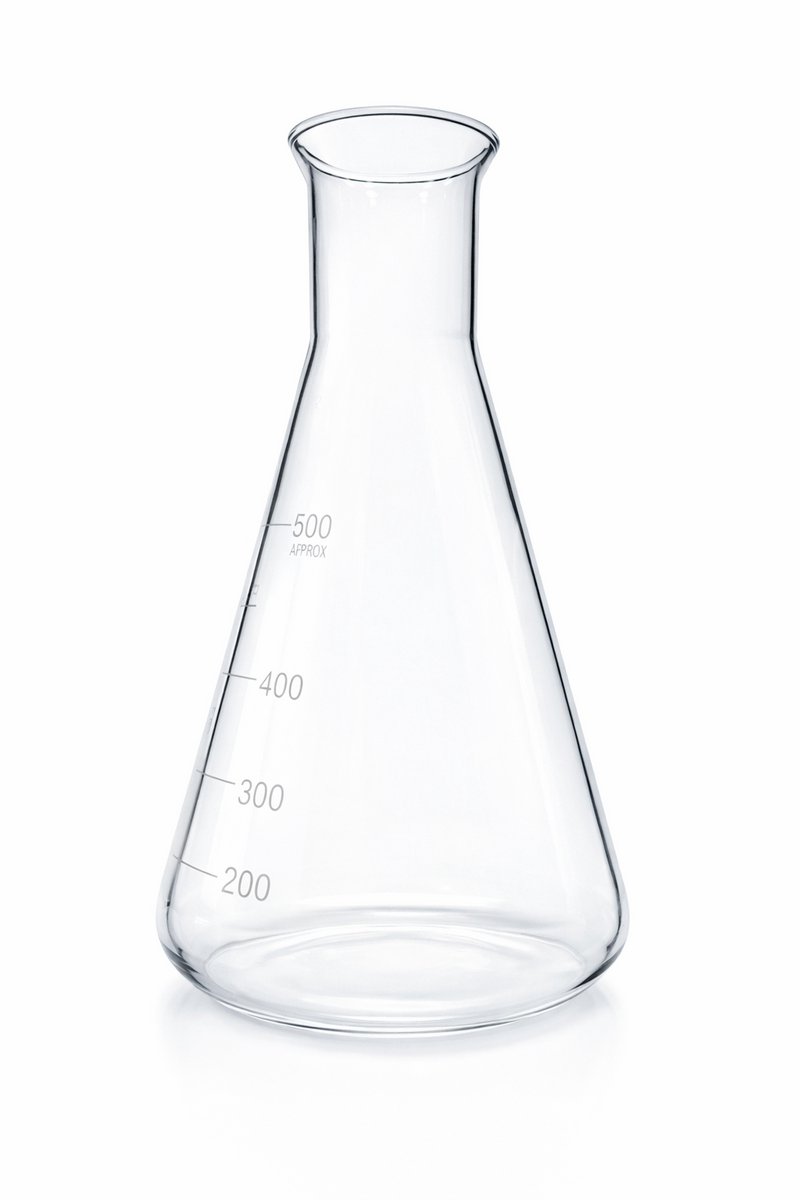 Erlenmeyer 500 ml gegradueerd hittebestendig