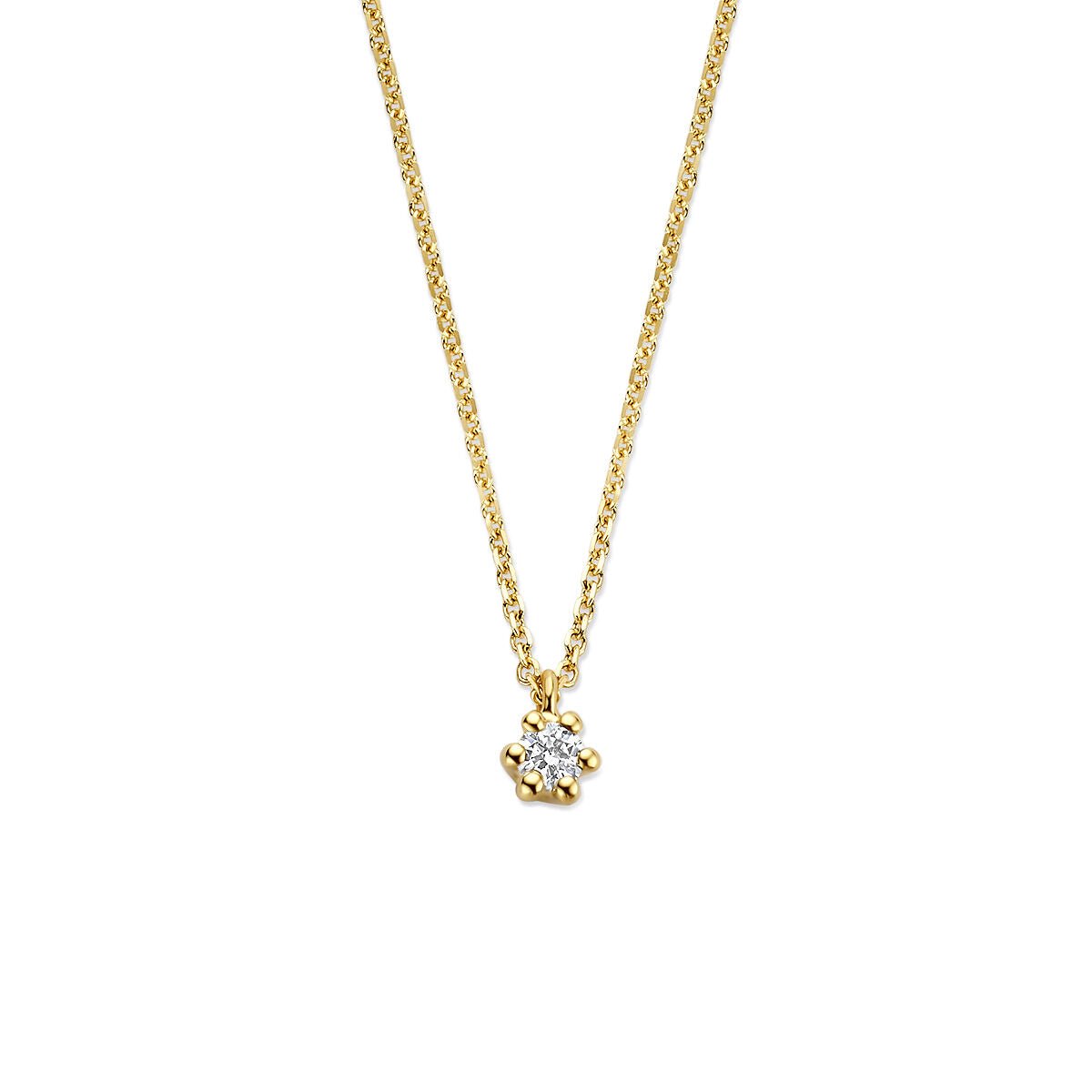 Collier lab grown diamant 0.05ct g vs 40 - 42 - 44 cm