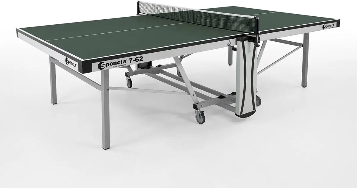 Sponeta® S7-62i Tafeltennistafel indoor - Inclusief tafeltennisnet - Pingpongtafel voor binnen - ITTF goedgekeurd - Speeltoestel voor binnen - Inklapbaar - Zelftrainer - 25mm groen blad - 3 Jaar garantie - LxBxH 274x152,5x76cm - Made in Germany