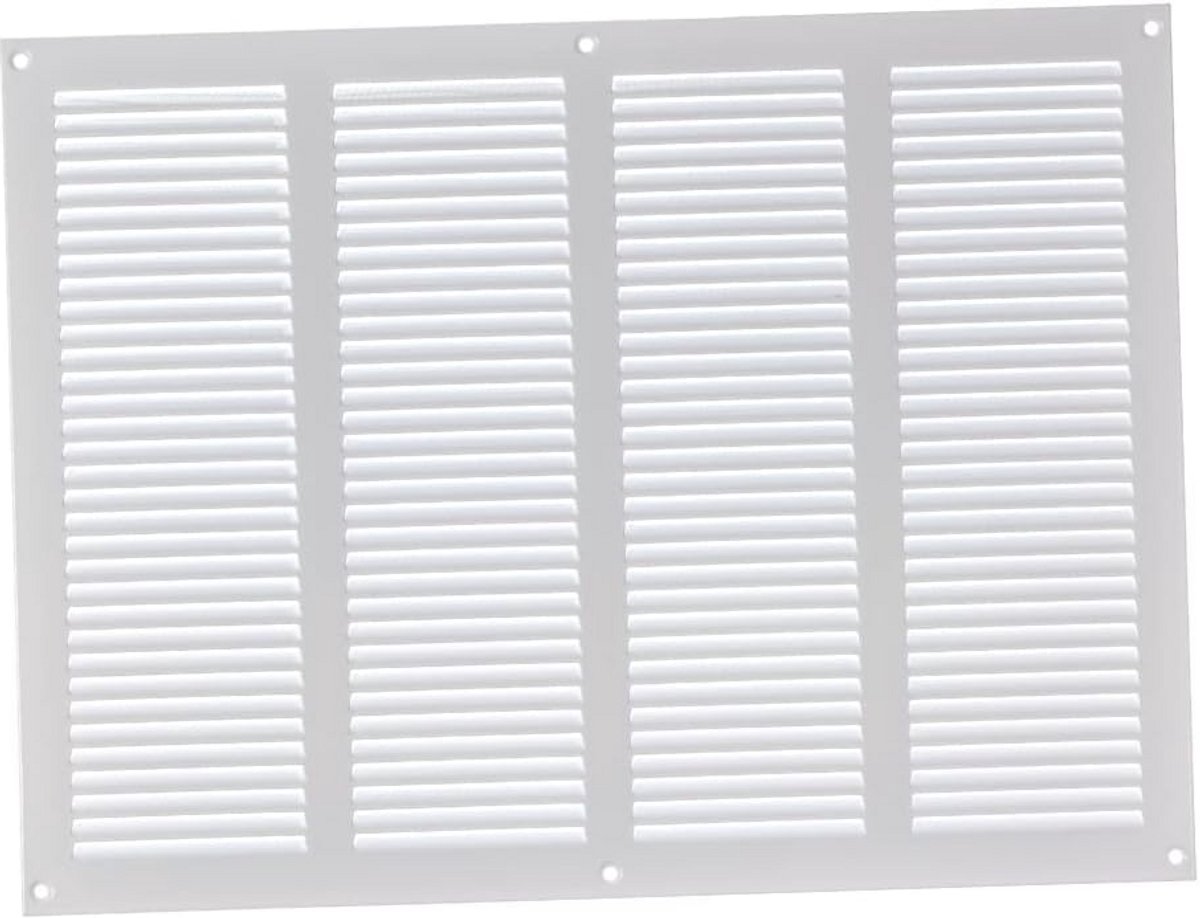 Ventilatierooster 400x300 mm Wit Metalen Rooster voor Toevoer- en Afvoerlucht met Insectenbescherming