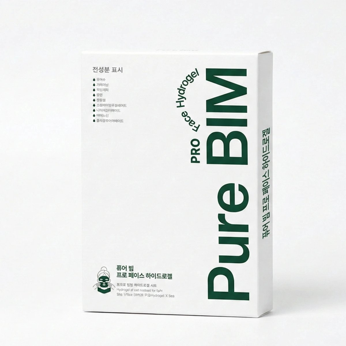 Reluz Pure Bim Pro Face Hydrogel / Alles-in-één sheet masker voor gezicht en hals 1 stuk