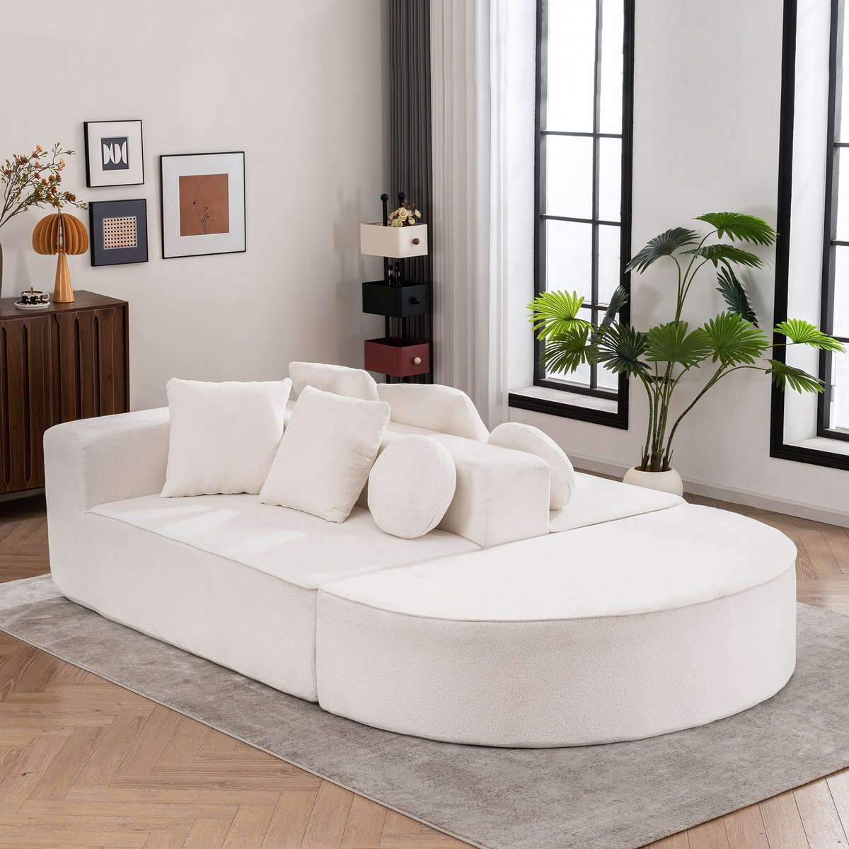 FloraGrace Modulaire Bank Volledig Schuim Comfort Zonder Montage – Om Te Zitten Of Slapen