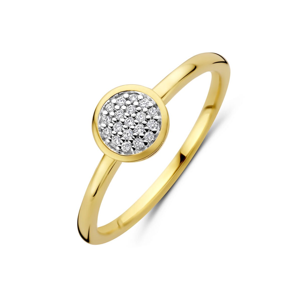 14K geelgouden ring diamant 0.06ct h si - 4035565