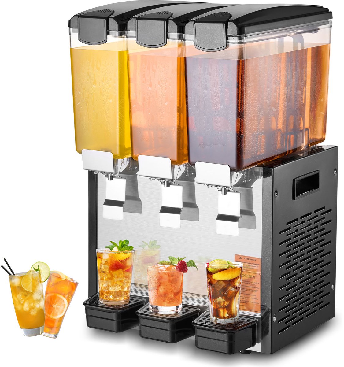 VEVOR CommerciëLe Drankdispenser 3x10L Dispenser Koude Sappen Ijsdranken
