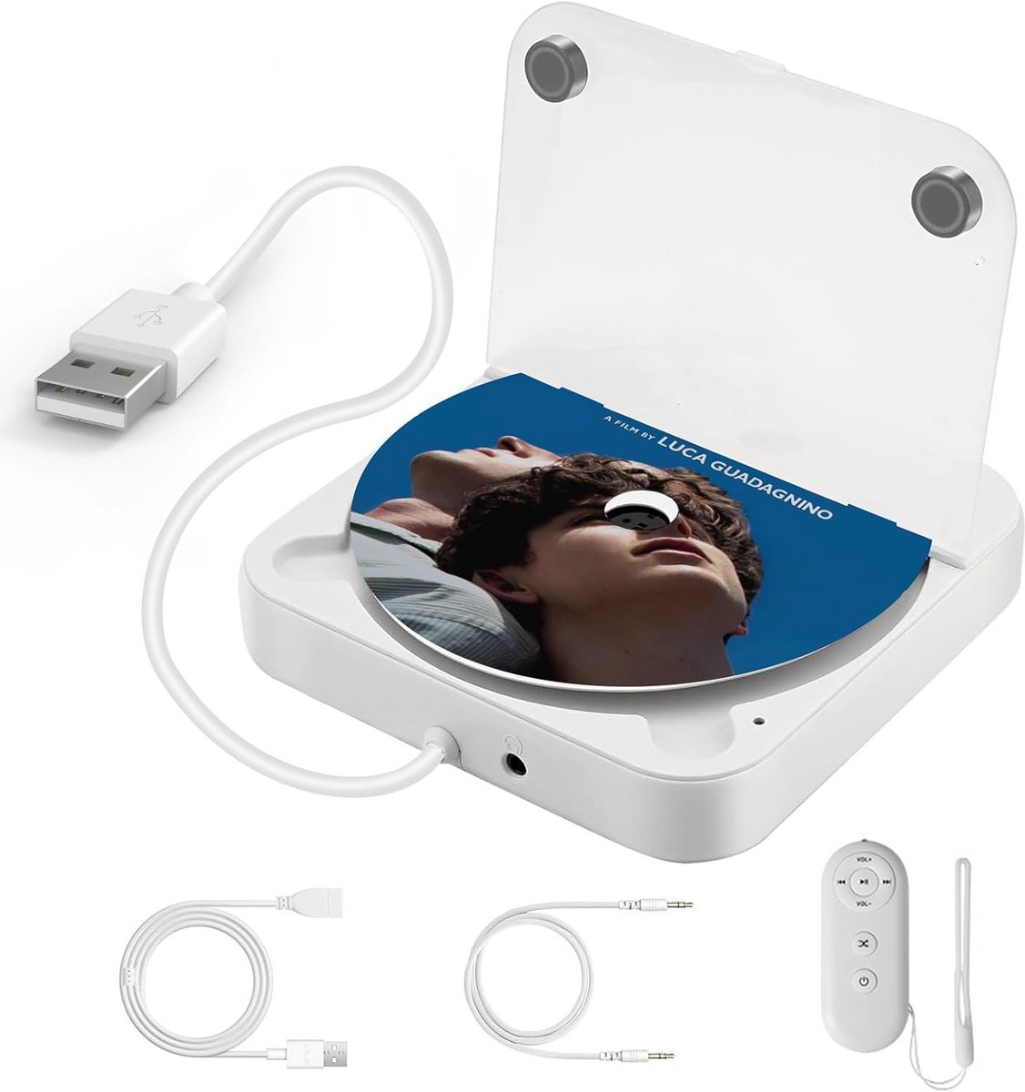 Externe CD Speler voor Auto en Vrachtwagen met USB en AUX Aansluiting