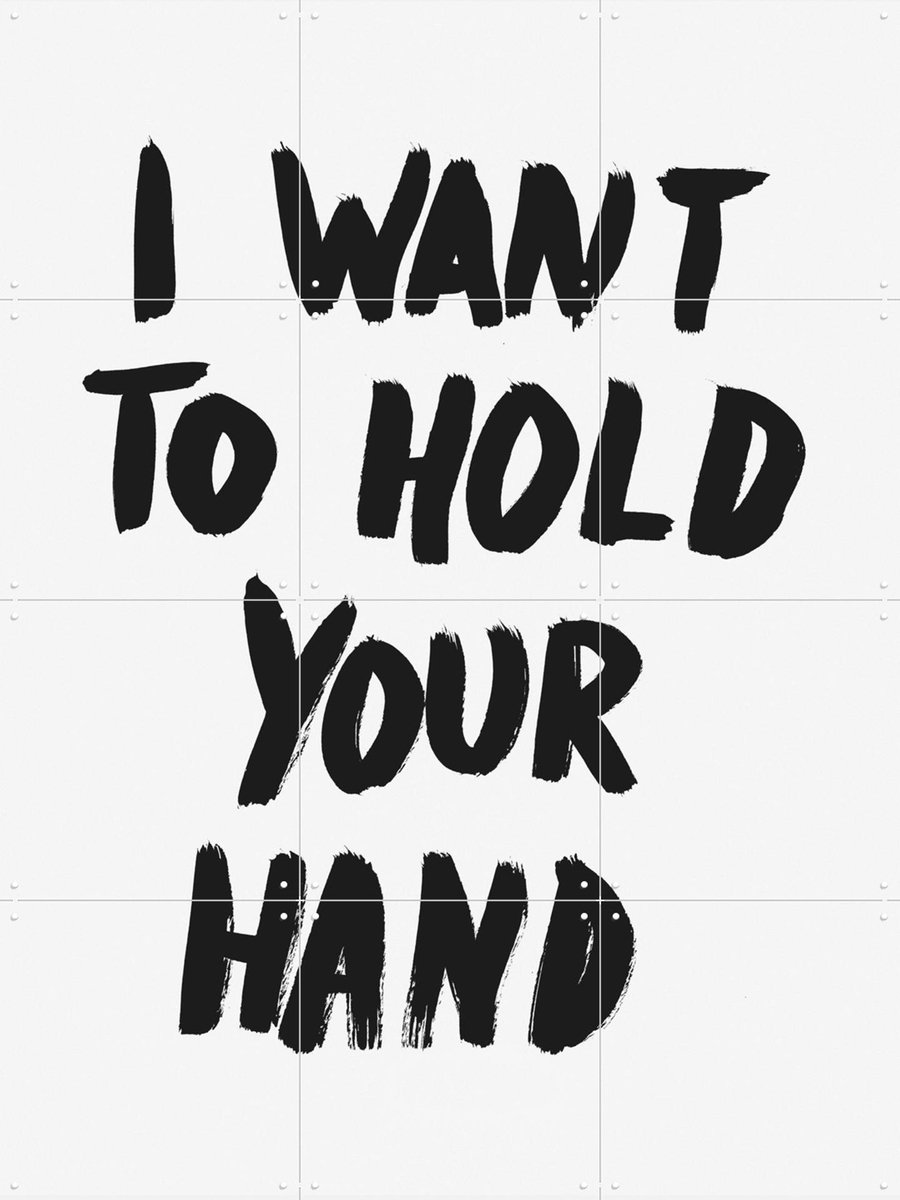 IXXI I want to hold your Hand, Marcus Kraft - 60 x 80 cm - Gratis ophangtool - Grote wanddecoratie en posters - Illustraties, Grafisch Ontwerp, Pop