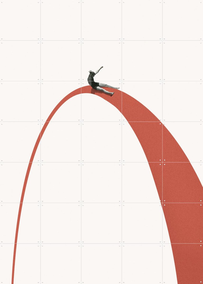 IXXI Enjoy the Ride, Maarten Léon - 100 x 140 cm - Gratis ophangtool - Grote wanddecoratie en posters - Line art, Illustraties, Vintage,