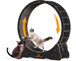 XXL Houten Loopband voor Grote Katten - Stil en Veilig Sportspeelgoed