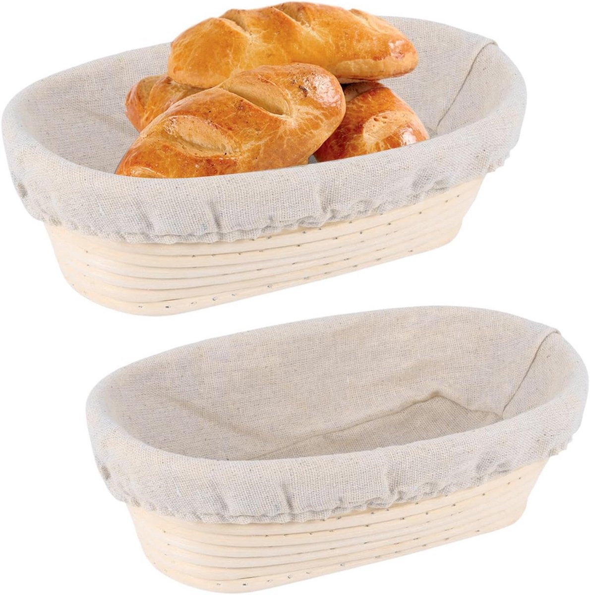 Ronde Broodvorm en Linnen Doek voor Zuurdesem Bakken
