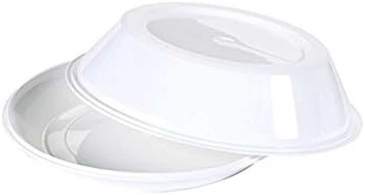 Set van Witte Polypropyleen Bordenwarmers voor Magnetron