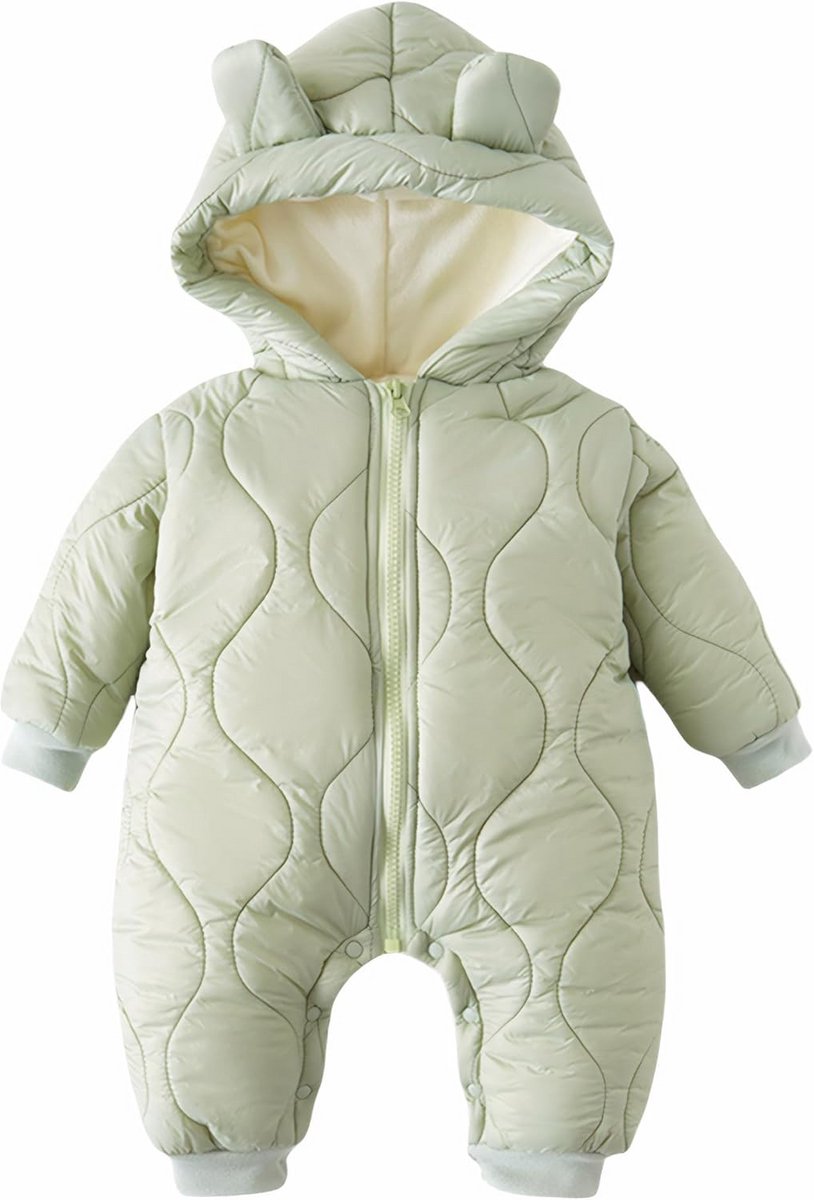 Warme baby winter overall met capuchon voor pasgeborenen