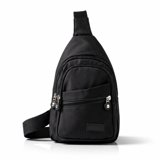 ÉLEVÉA® Sac à bandoulière pour femme - Sac à bandoulière pour femme - Étanche et compact - Sac à main / Sling Bag - Sac à bandoulière pour femme / homme - Sac de cou - Noir