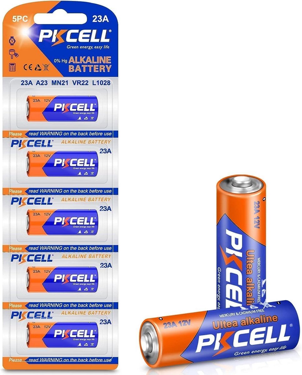 Set van 5 Stuks 23A Knoopcel Batterijen voor Thermometer en Deurbel