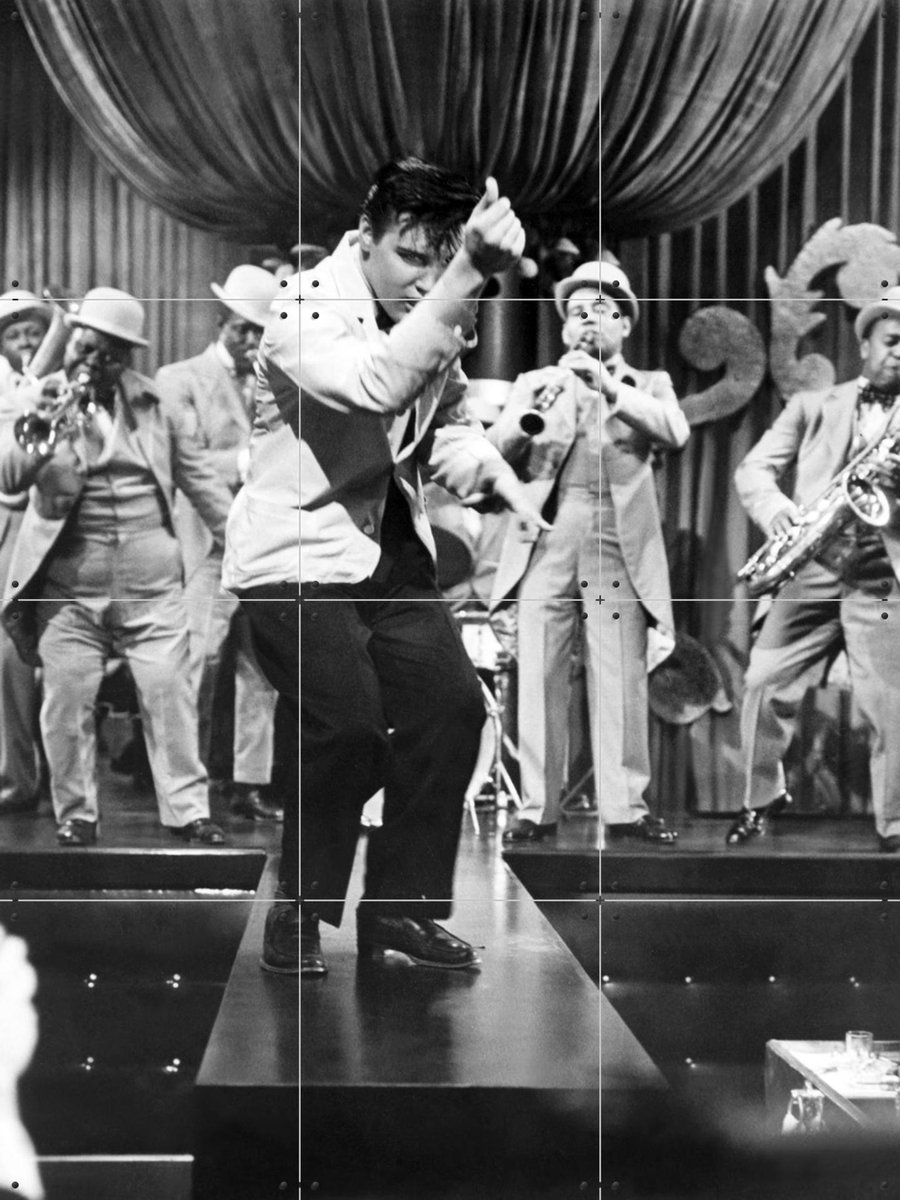 IXXI Elvis Presley, Bridgeman Images - 60 x 80 cm - Gratis ophangtool - Grote wanddecoratie en posters - Fotografie, Vintage, Mancave