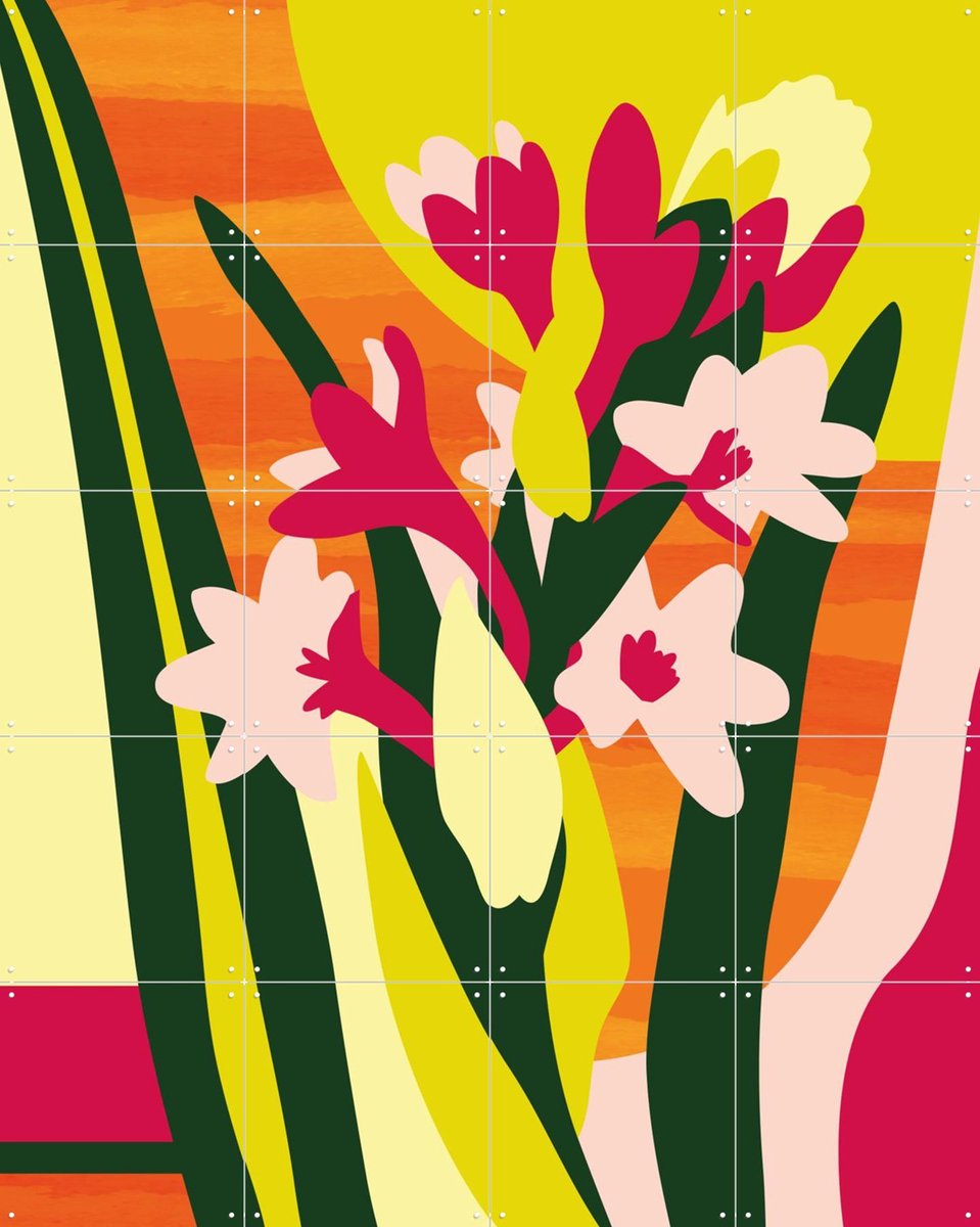 IXXI Intermingle, Megan Gallagher - 80 x 100 cm - Gratis ophangtool - Grote wanddecoratie en posters - Grafisch Ontwerp, Kleurrijk, Digitale Kunst
