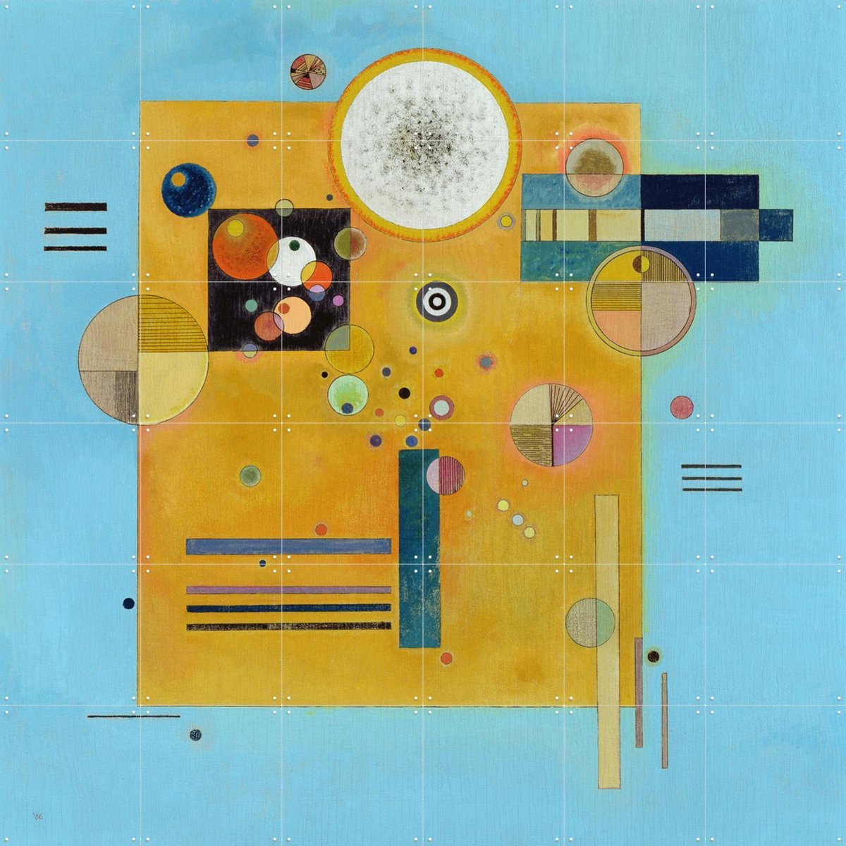 IXXI Soft Pressure, Kandinsky & Bridgeman Images - 120 x 120 cm - Gratis ophangtool - Grote wanddecoratie en posters - Klassiek, Abstract