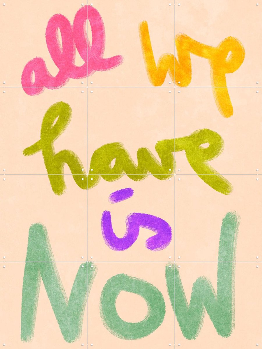 IXXI All We Have Is NOW, Raissa Oltmanns - 60 x 80 cm - Gratis ophangtool - Grote wanddecoratie en posters - Fantasierijk, Speels, Grafisch Ontwerp