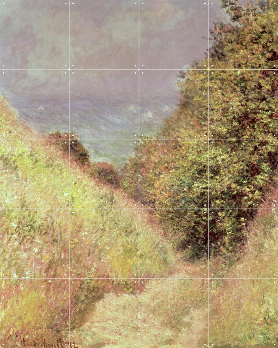 IXXI Chemin de la Cavee at Pourville, Claude Monet & Bridgeman Images - 80 x 100 cm - Gratis ophangtool - Grote wanddecoratie en posters -