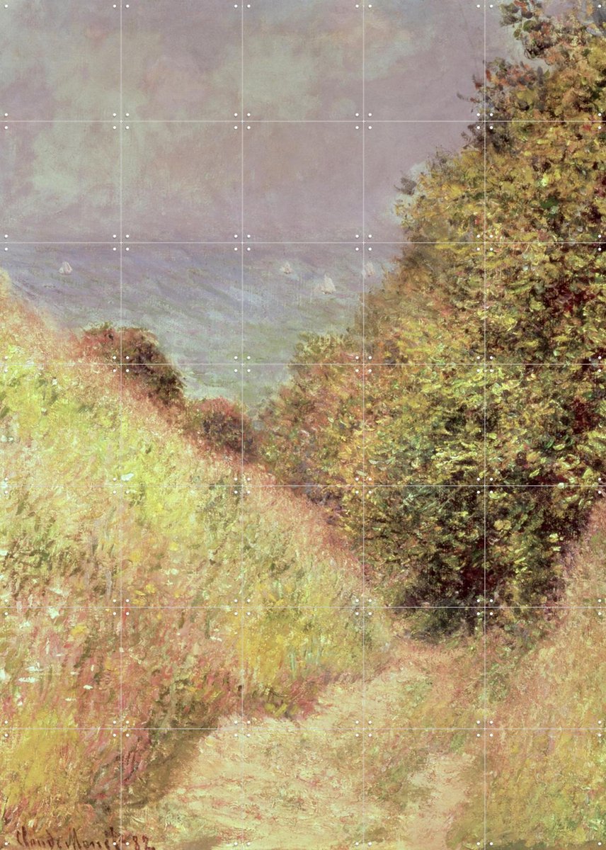 IXXI Chemin de la Cavee at Pourville, Claude Monet & Bridgeman Images - 100 x 140 cm - Gratis ophangtool - Grote wanddecoratie en posters -