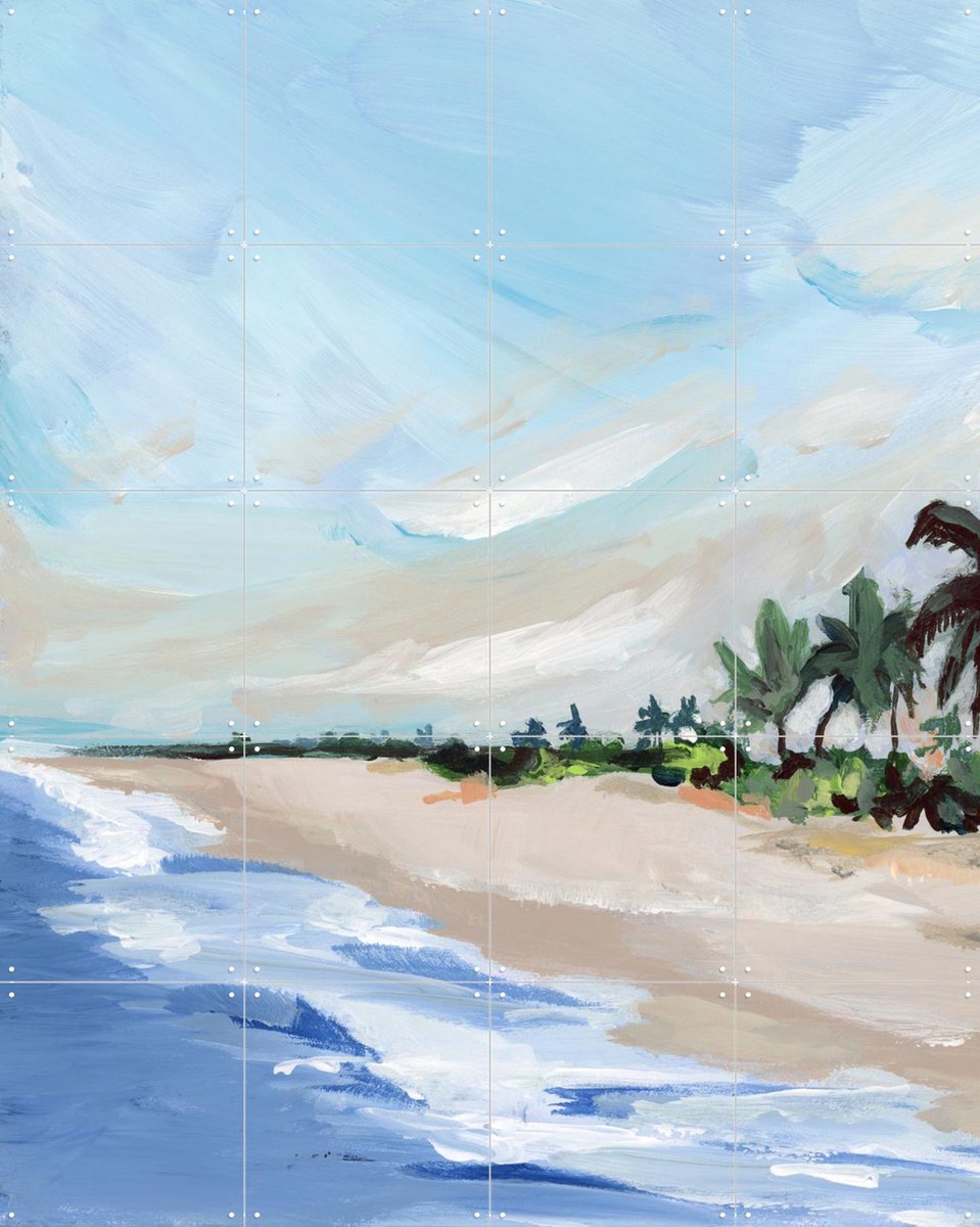 IXXI Beach Dream, Green Barn Studio - 80 x 100 cm - Gratis ophangtool - Grote wanddecoratie en posters - Kleurrijk,
