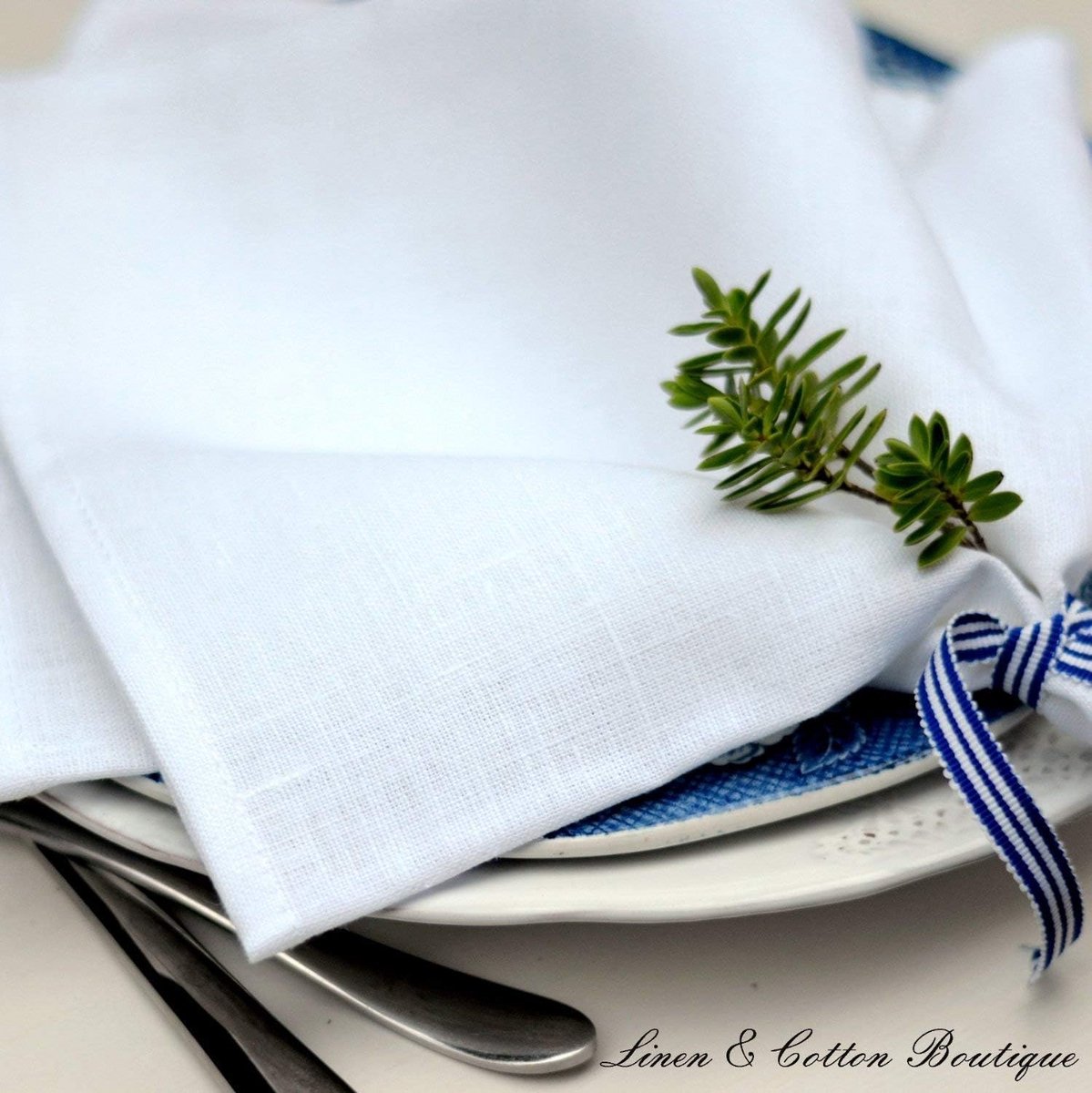 Luxe Linnen Tafelkleed en Servetten Set - 100% Natuurlijk Linnen