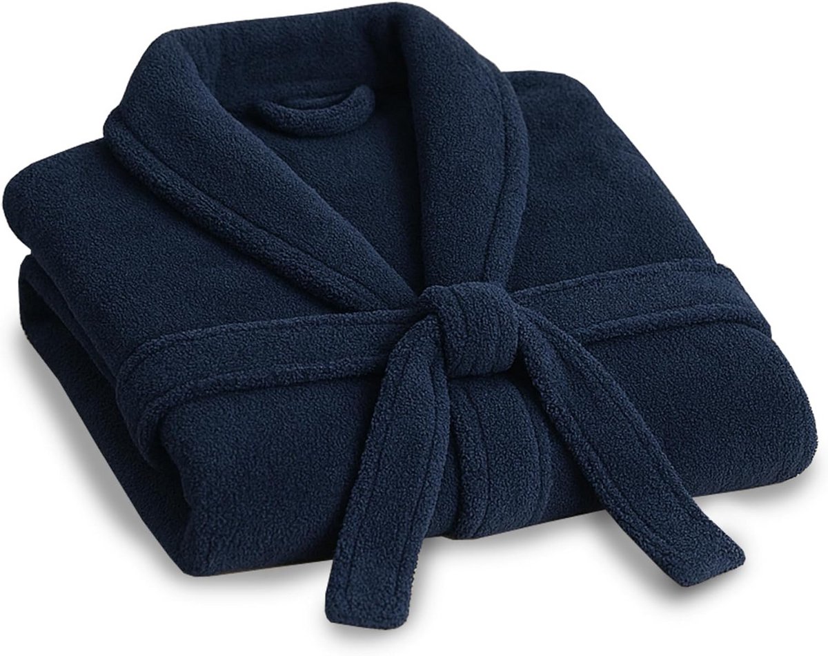 Extra Grote Badjas Coral Fleece met Sjaalkraag - 4XL tot 6XL