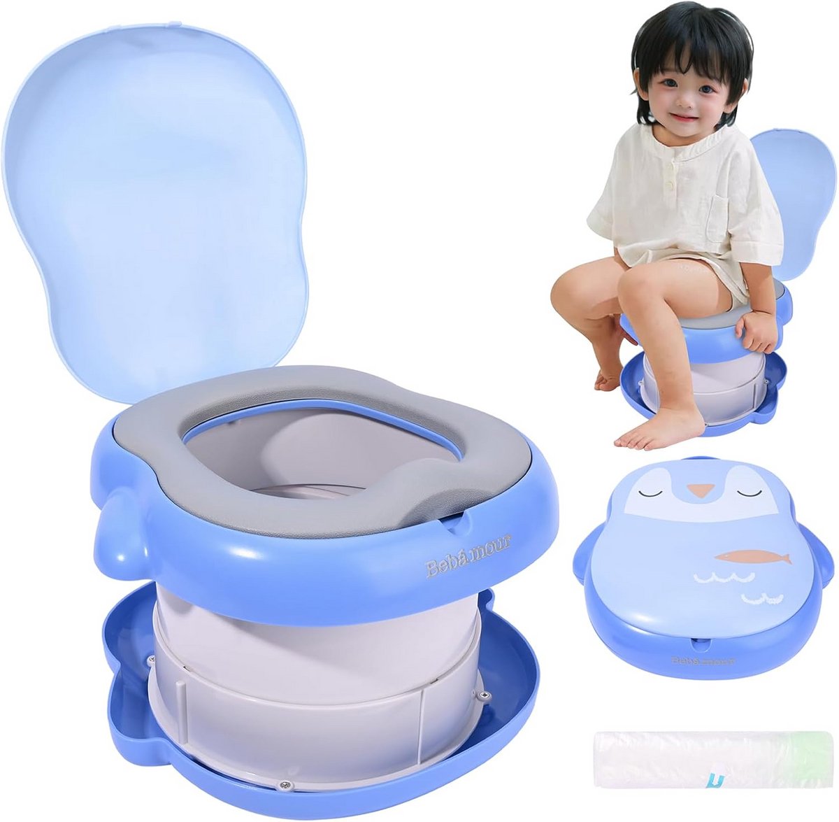 Opvouwbaar Reis Potje voor Peuters en Kinderen - Draagbaar Toiletverkleiner voor Onderweg