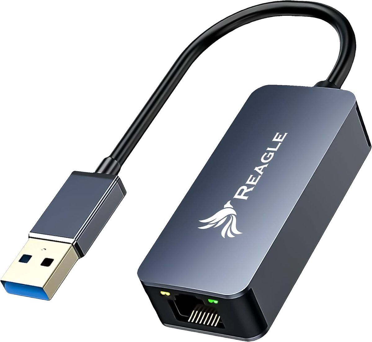2.5G USB-A naar RJ-45 Ethernet Adapter - 2500 Mbps Snelheid, Aluminium, Plug & Play