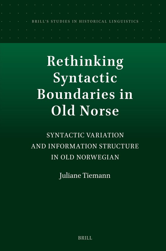 Brill's Studies in Historical Linguistics25- Rethinking Synt ... - cover