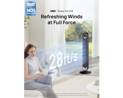 Stille Torenventilator - Met Afstandsbediening - Waaier met Timer - Huishouden