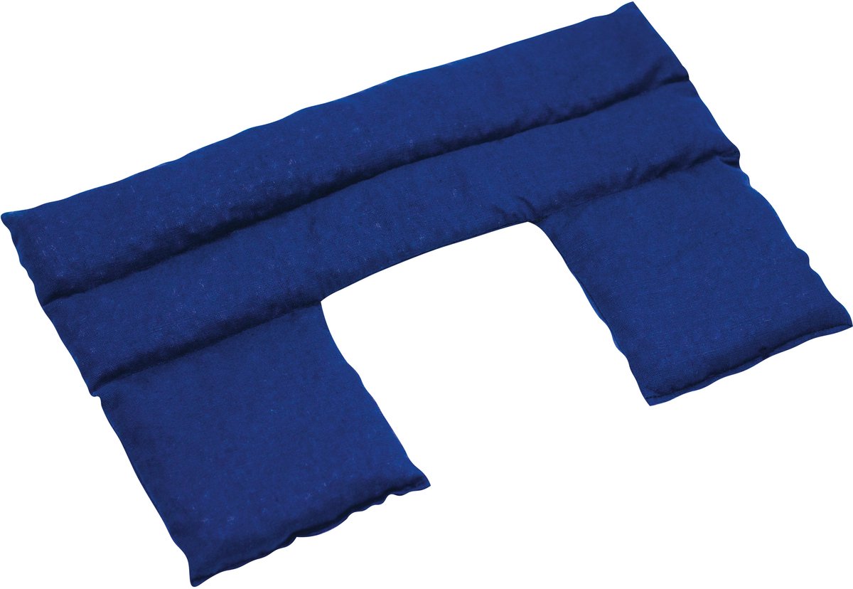 Sundo Kersenpitkussen nek rechthoekig 40 × 28 cm - Warmtekussen voor nek en schouders - Blauw