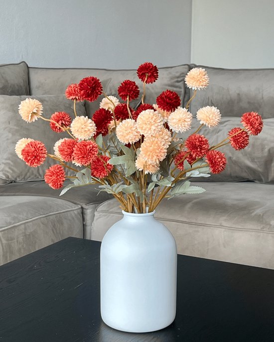CARLUCHI FLOWERS - Fleurs Artificielles - Fleurs Artificielles - Bouquet de Fleurs - Kiku Tropical 55 cm - 10 tiges / 50 têtes de fleurs