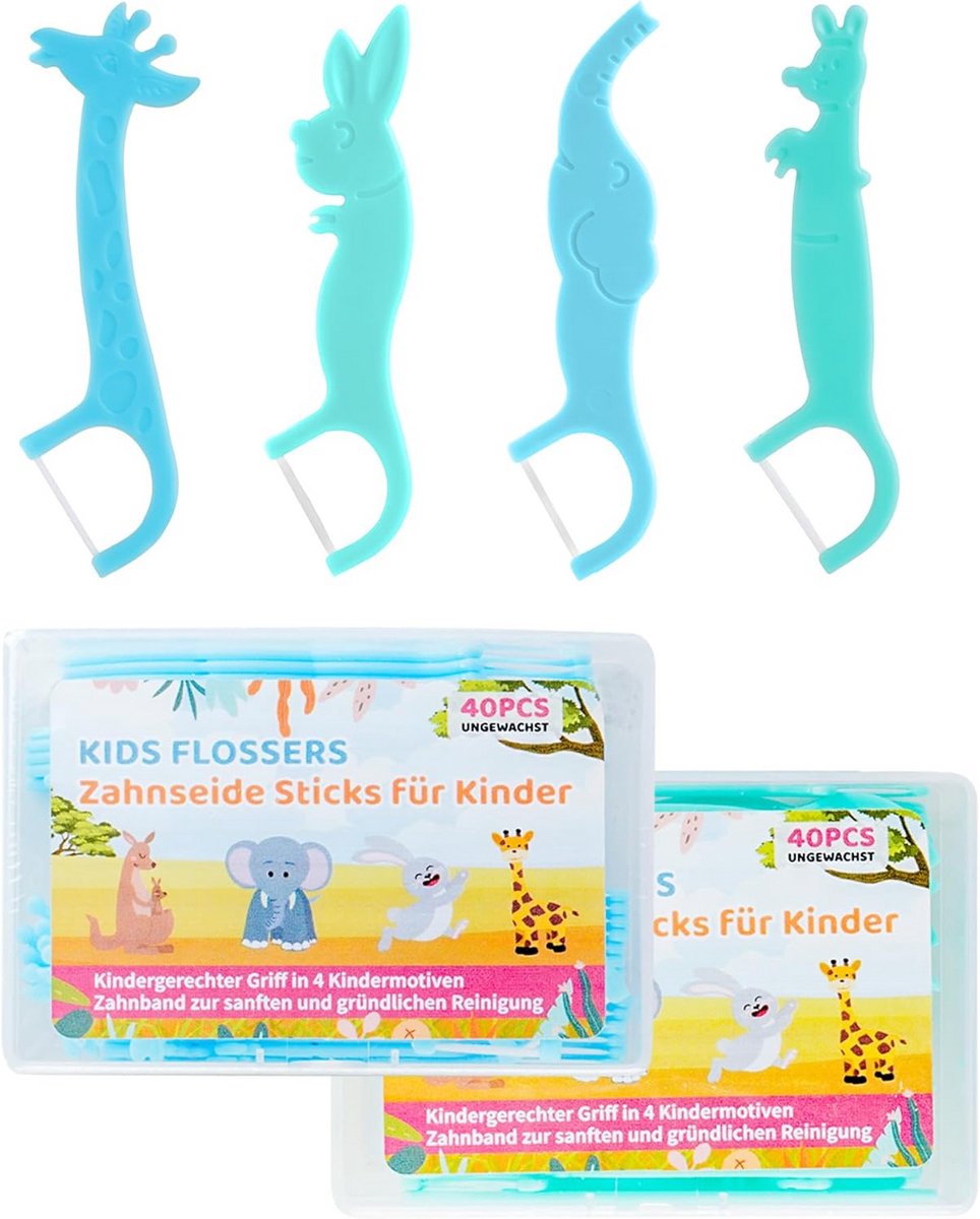 Tandzijde Sticks Kinderen - Flossers voor Kinderen - Tandhygiëne - Kindvriendelijke Handgrepen - 160 Stuks - Kleurrijk