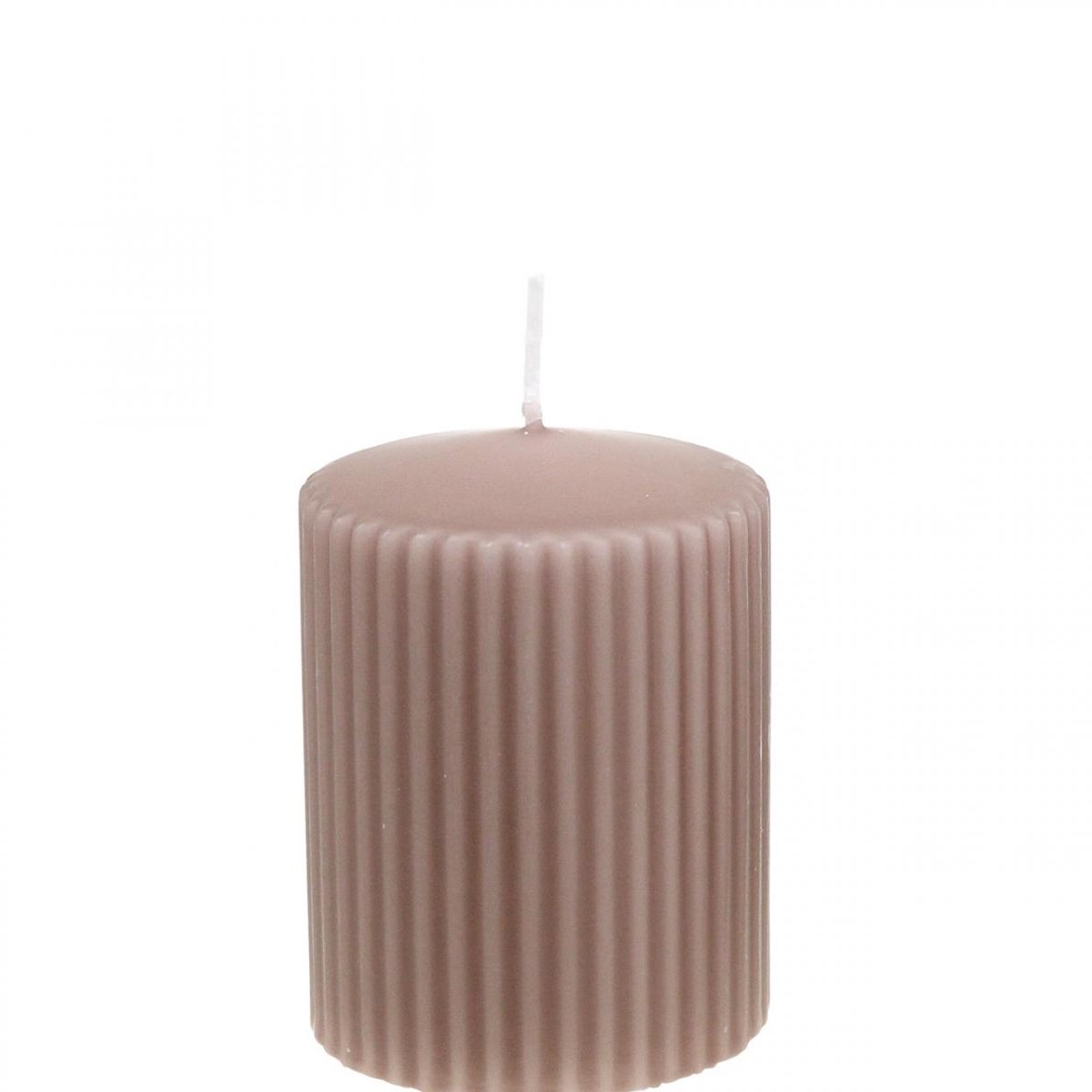 Wenzel Kerzen Pilaarkaarsen, antiekroze, gegroefde kaarsen, 70/90mm, set van 4, deco