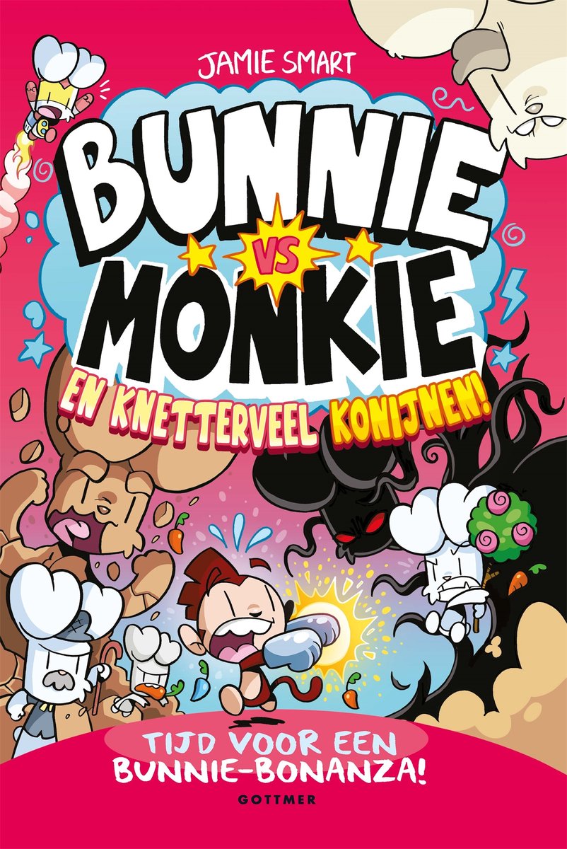 Omslag van Bunnie vs Monkie 9 - Bunnie vs Monkie en knetterveel konijnen!
