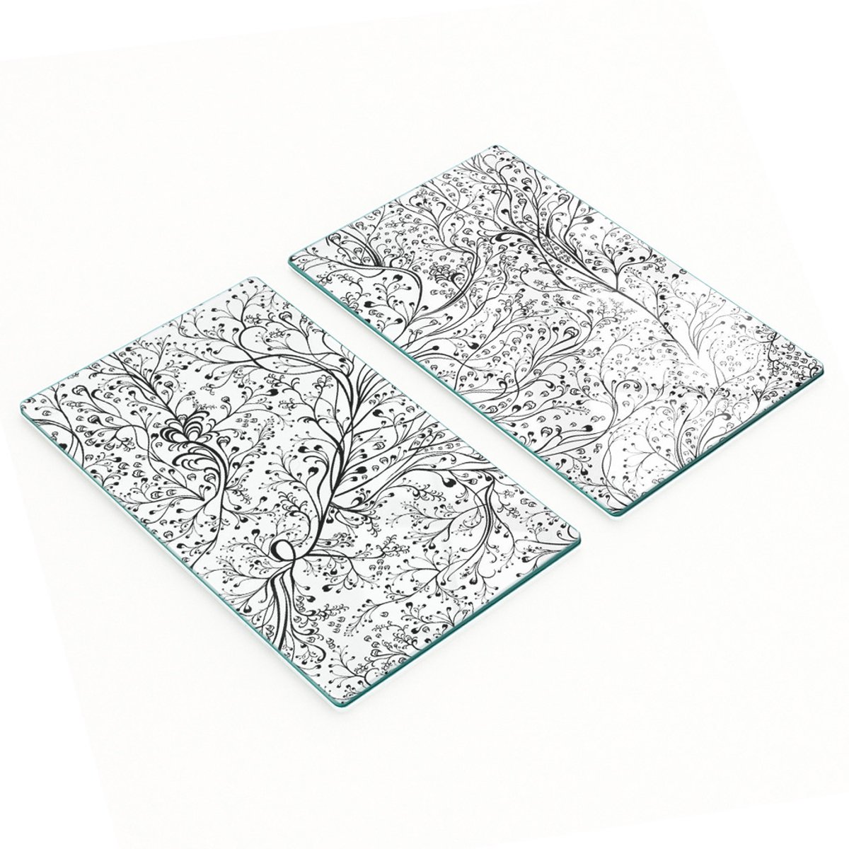 Multifunctionele decoratieve glazen borden met ineengestrengelde takken, 2x30x52 cm