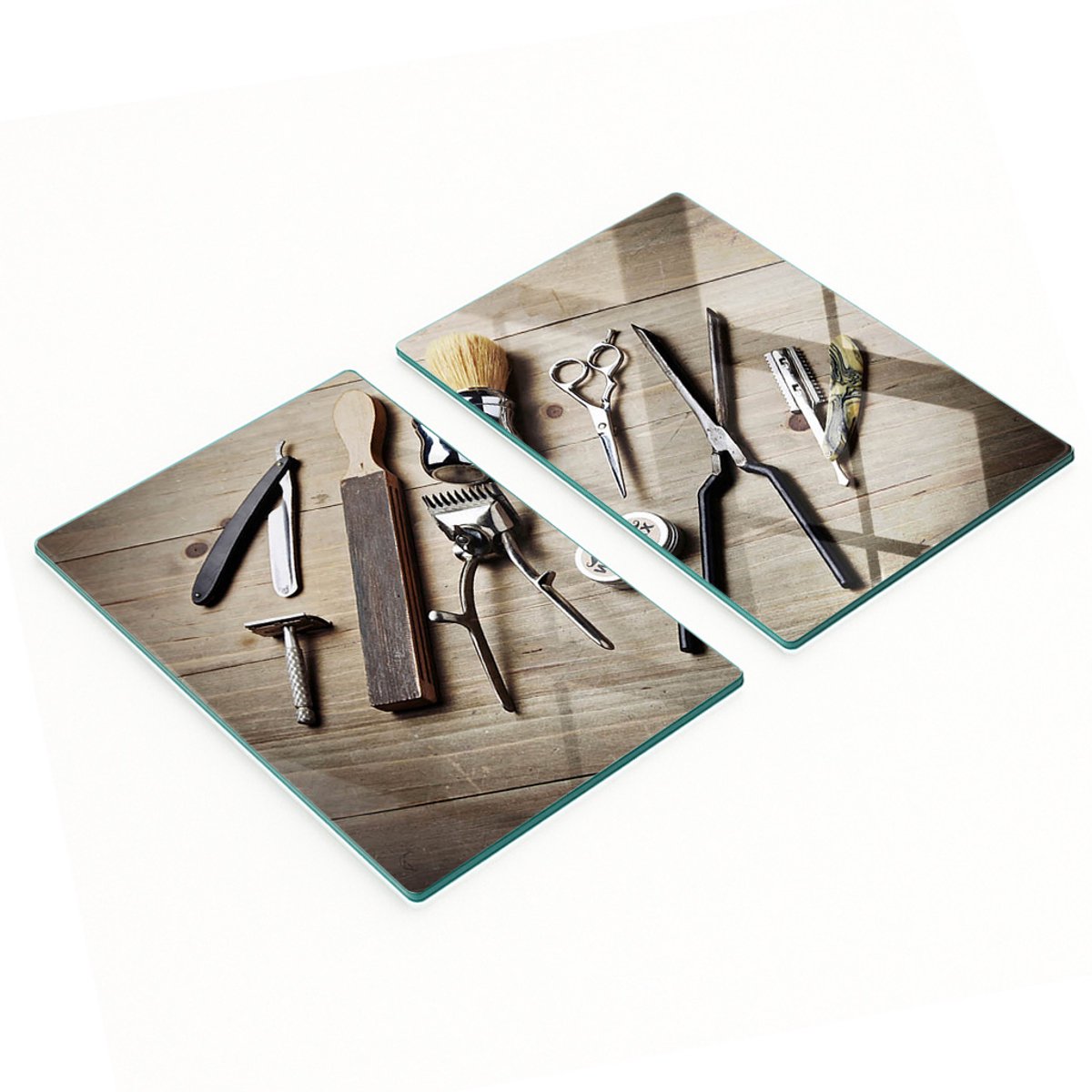 Multifunctionele decoratieve glazen keukenplanken voor herenkappers, 2x40x52 cm