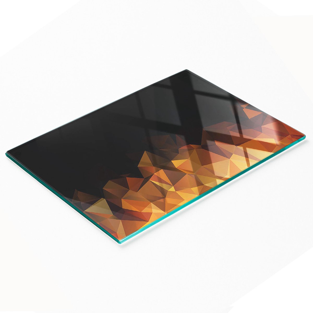 Duurzame en stijlvolle glazen snijplank met abstract patroon, 80x52 cm