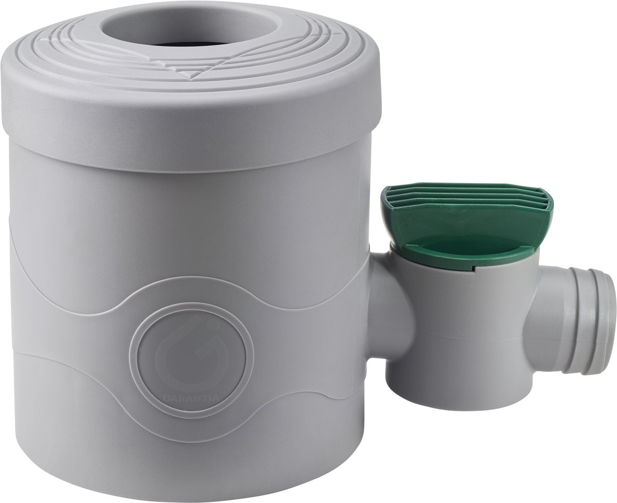 Garantia Collecteur d’eau DN 68-100 avec robinet gris incl. insert filtrant