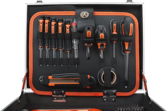 Boxer® 107-Delige gereedschapsset in koffer - XXL Toolbox - Gereedschapskoffer Gevuld - Gereedschapskist - Schroevendraaierset - Aluminium - Handgereedschap - Basisgereedschap - Cadeau voor mannen - Housewarming Cadeau