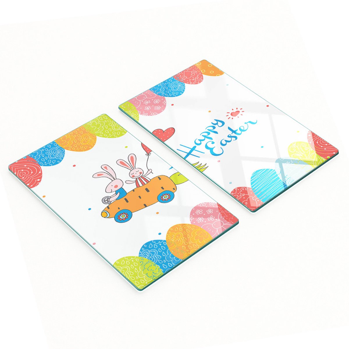 Decoratieve snijplanken van gehard glas met kerstmotief, 2x30x52 cm