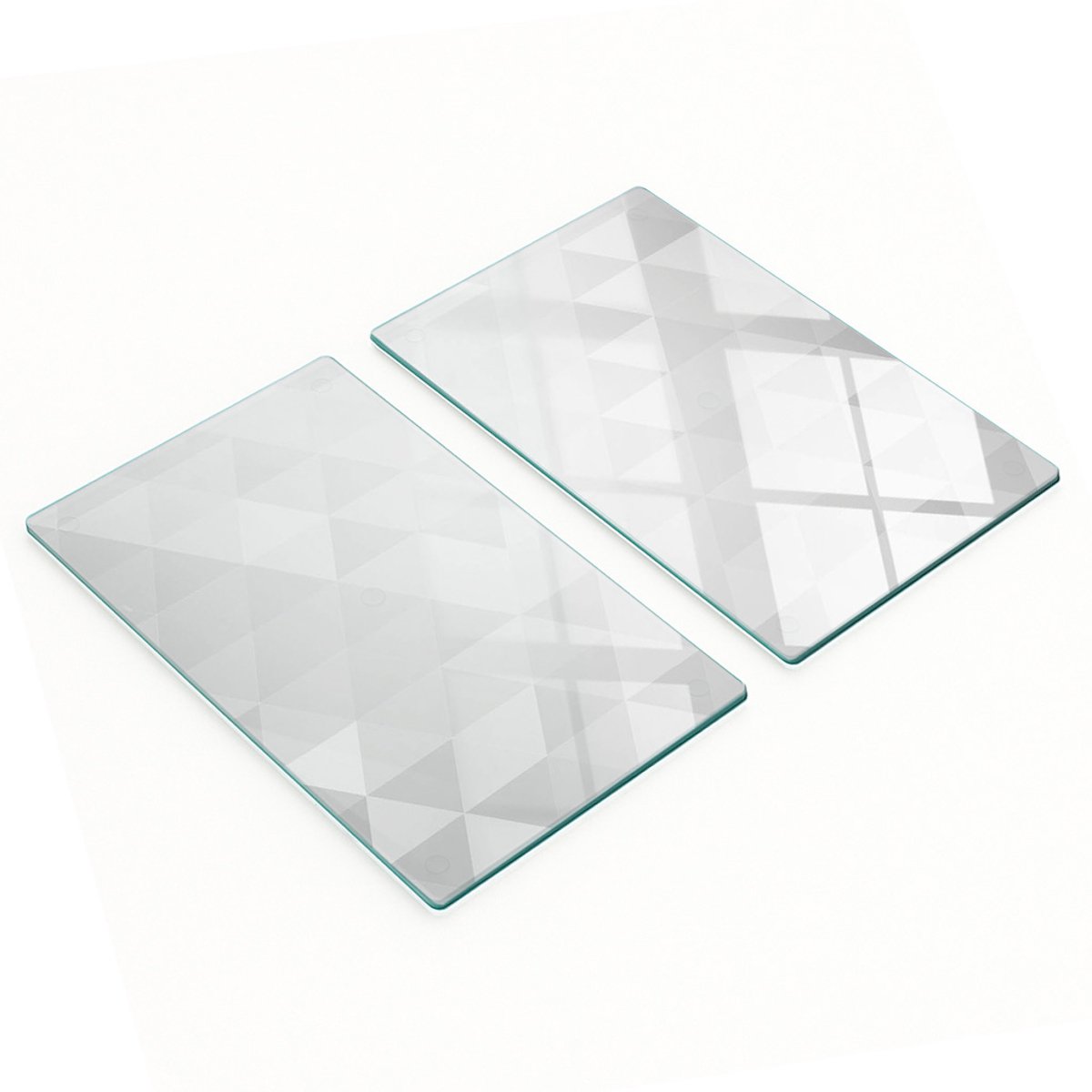 Multifunctionele decoratieve glazen keukenplanken met abstractiemotief, 2x30x52 cm